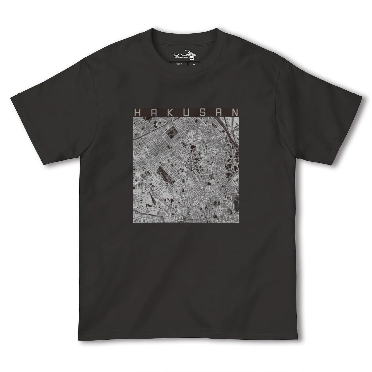 【白山(東京都)】地図柄ヘビーウェイトTシャツ