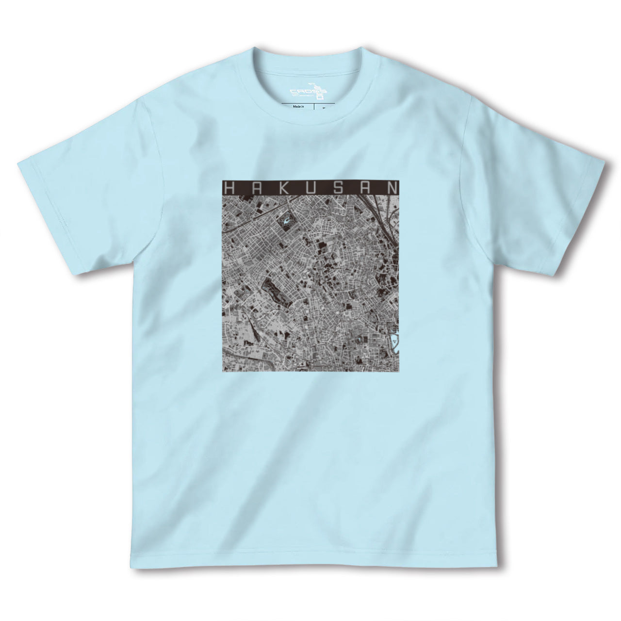 【白山(東京都)】地図柄ヘビーウェイトTシャツ