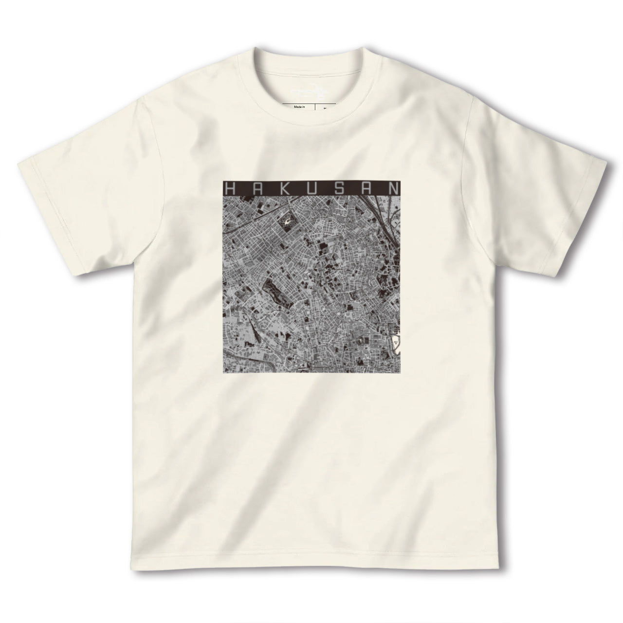 【白山(東京都)】地図柄ヘビーウェイトTシャツ