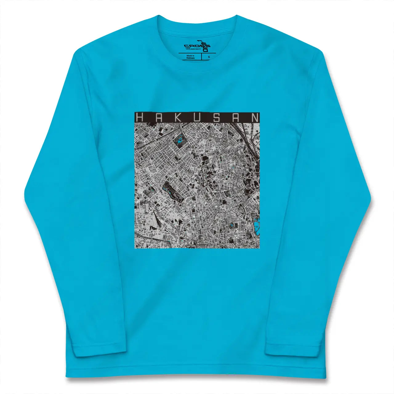【白山(東京都)】地図柄ロングスリーブTシャツ