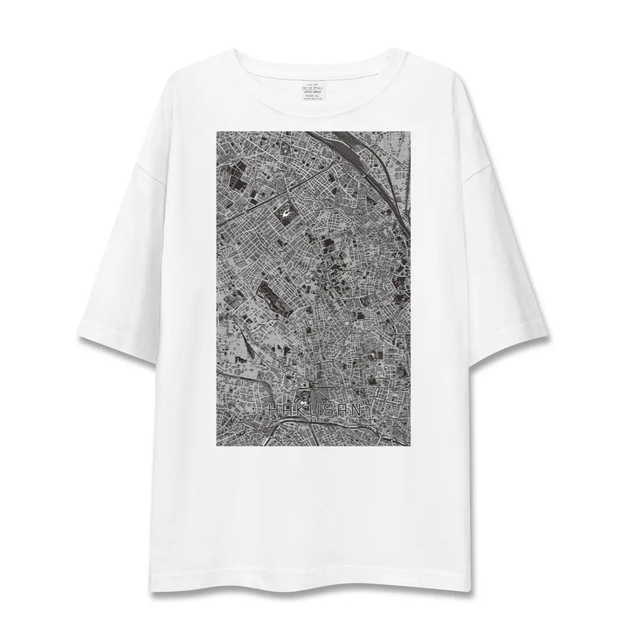 【白山(東京都)】地図柄ビッグシルエットTシャツ