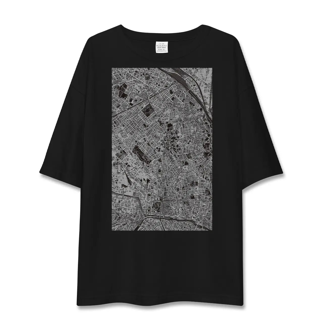 【白山(東京都)】地図柄ビッグシルエットTシャツ