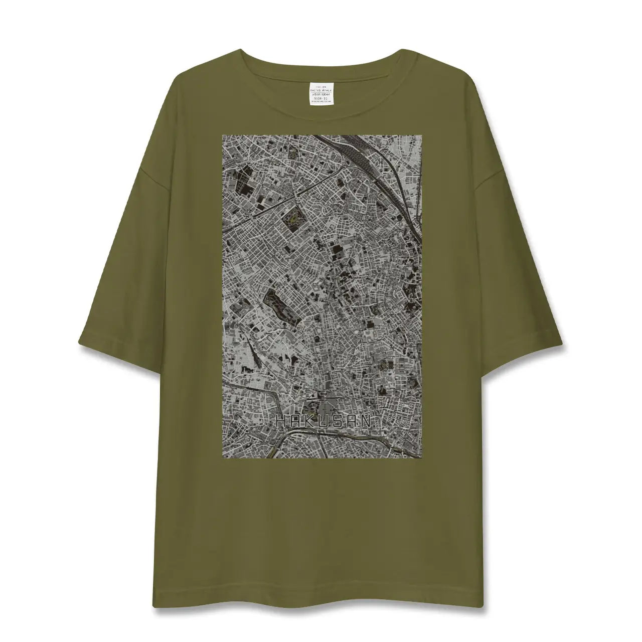 【白山(東京都)】地図柄ビッグシルエットTシャツ