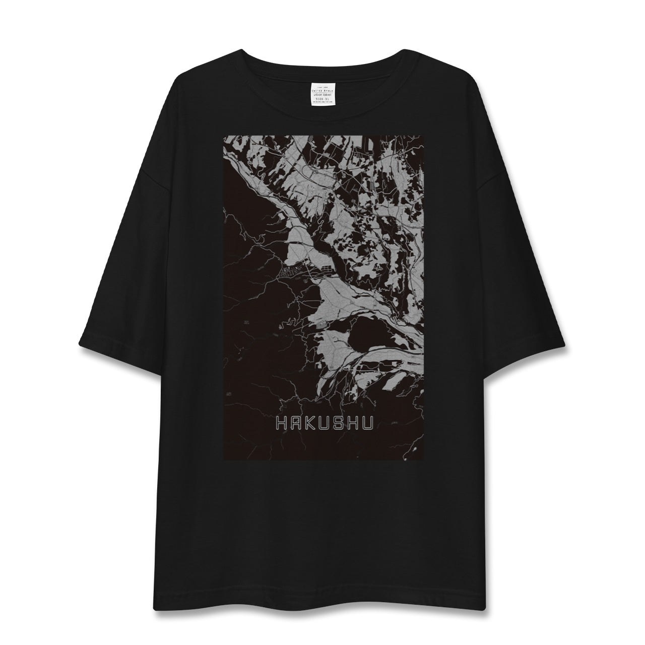 【白州(山梨県)】地図柄ビッグシルエットTシャツ