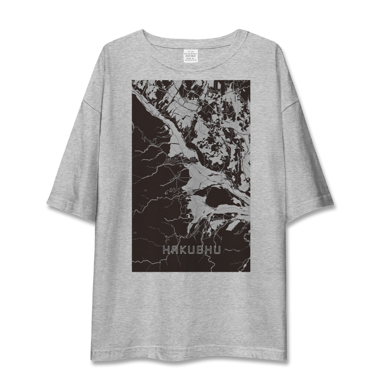 【白州(山梨県)】地図柄ビッグシルエットTシャツ