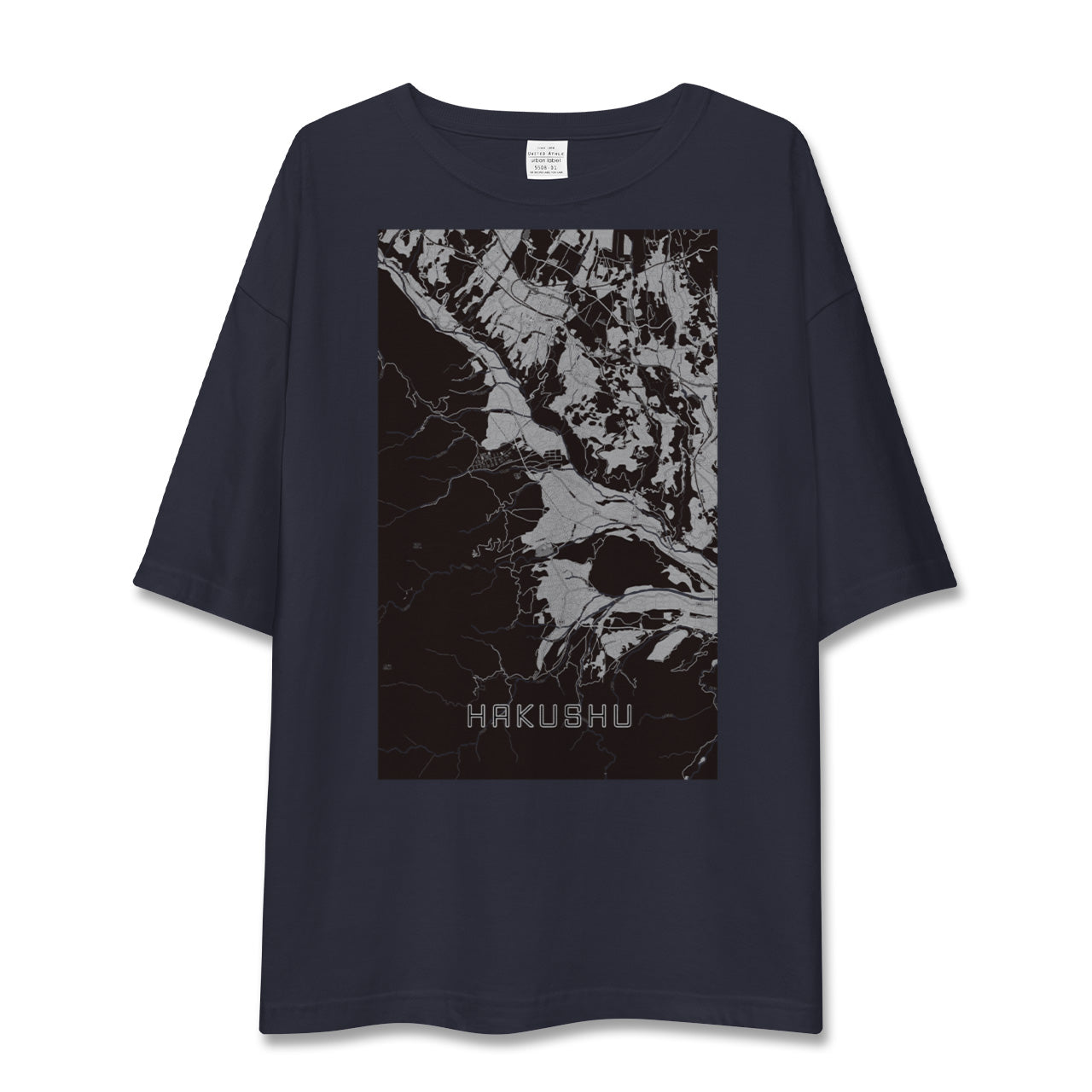 【白州(山梨県)】地図柄ビッグシルエットTシャツ