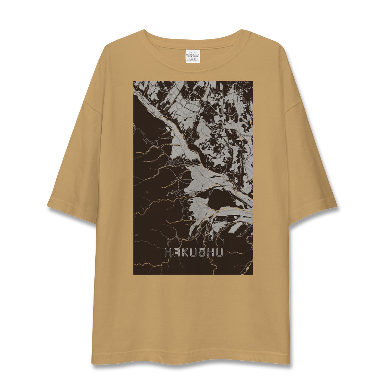 【白州(山梨県)】地図柄ビッグシルエットTシャツ