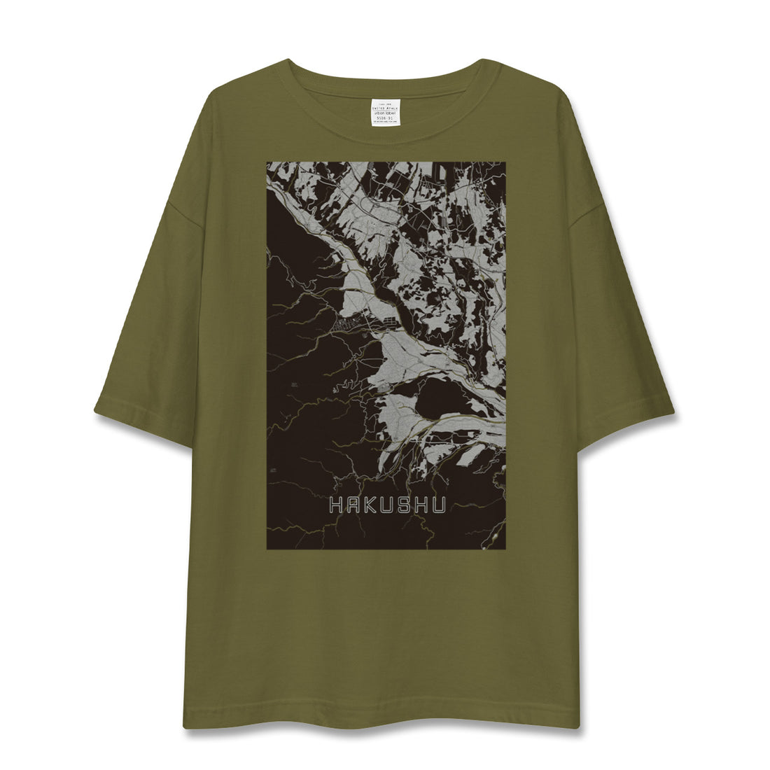 【白州(山梨県)】地図柄ビッグシルエットTシャツ