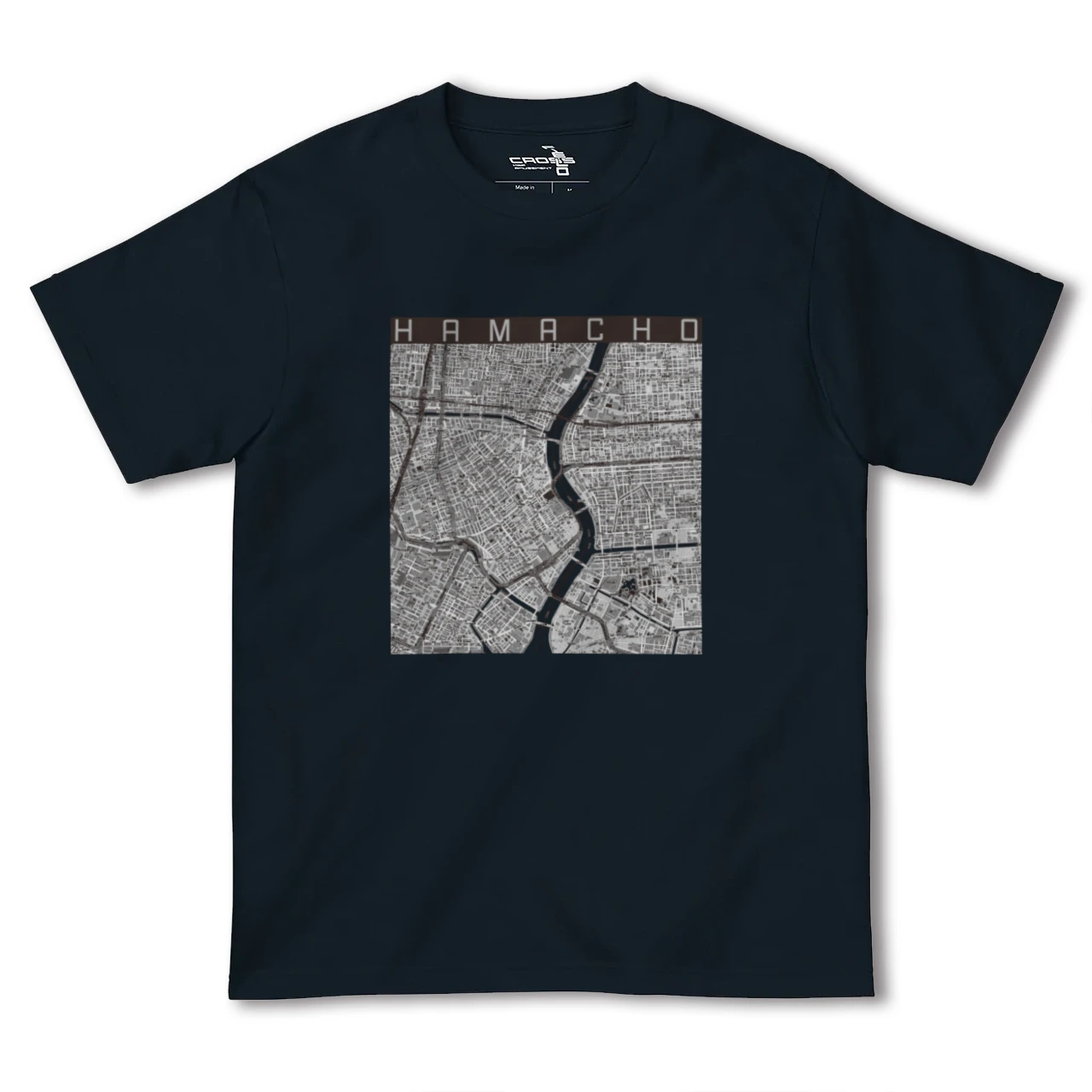 【浜町(東京都)】地図柄ヘビーウェイトTシャツ