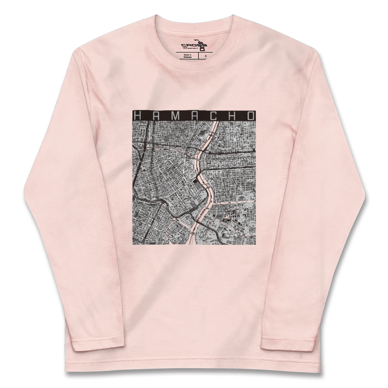 【浜町(東京都)】地図柄ロングスリーブTシャツ