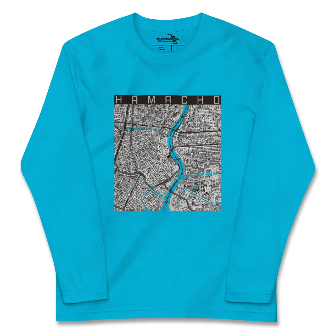 【浜町(東京都)】地図柄ロングスリーブTシャツ