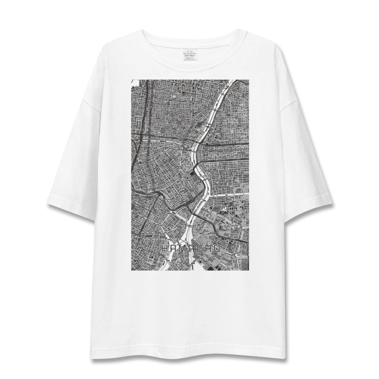【浜町(東京都)】地図柄ビッグシルエットTシャツ