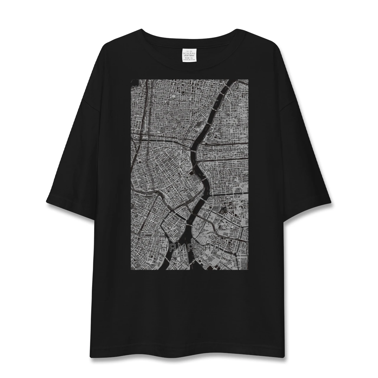 【浜町(東京都)】地図柄ビッグシルエットTシャツ