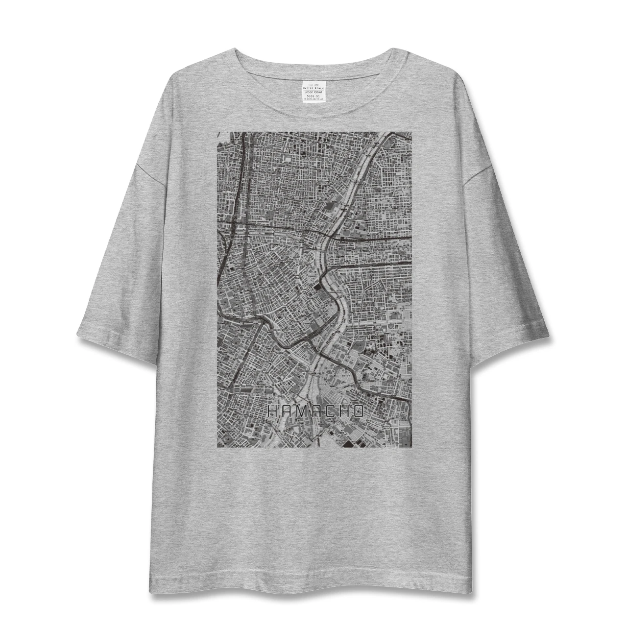 【浜町(東京都)】地図柄ビッグシルエットTシャツ