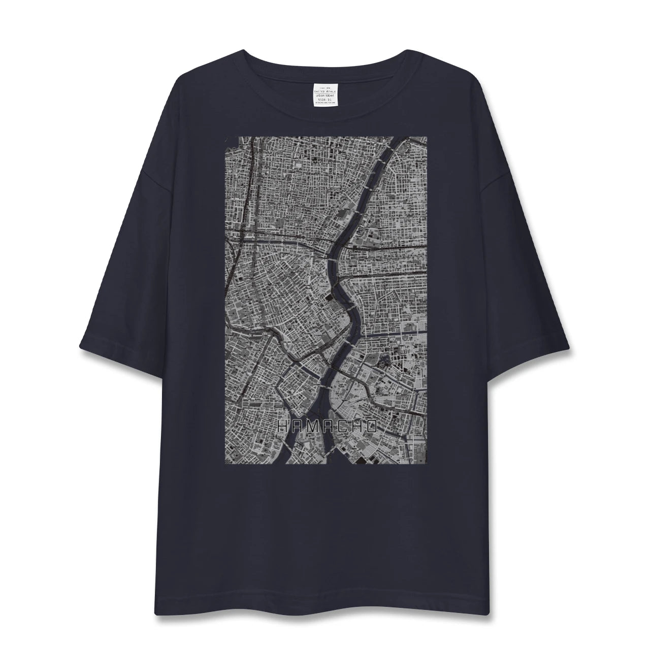 【浜町(東京都)】地図柄ビッグシルエットTシャツ