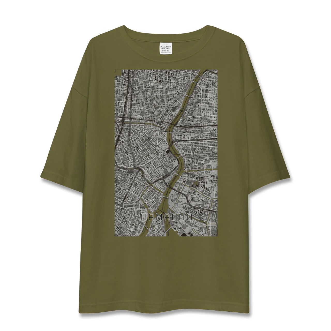 【浜町(東京都)】地図柄ビッグシルエットTシャツ
