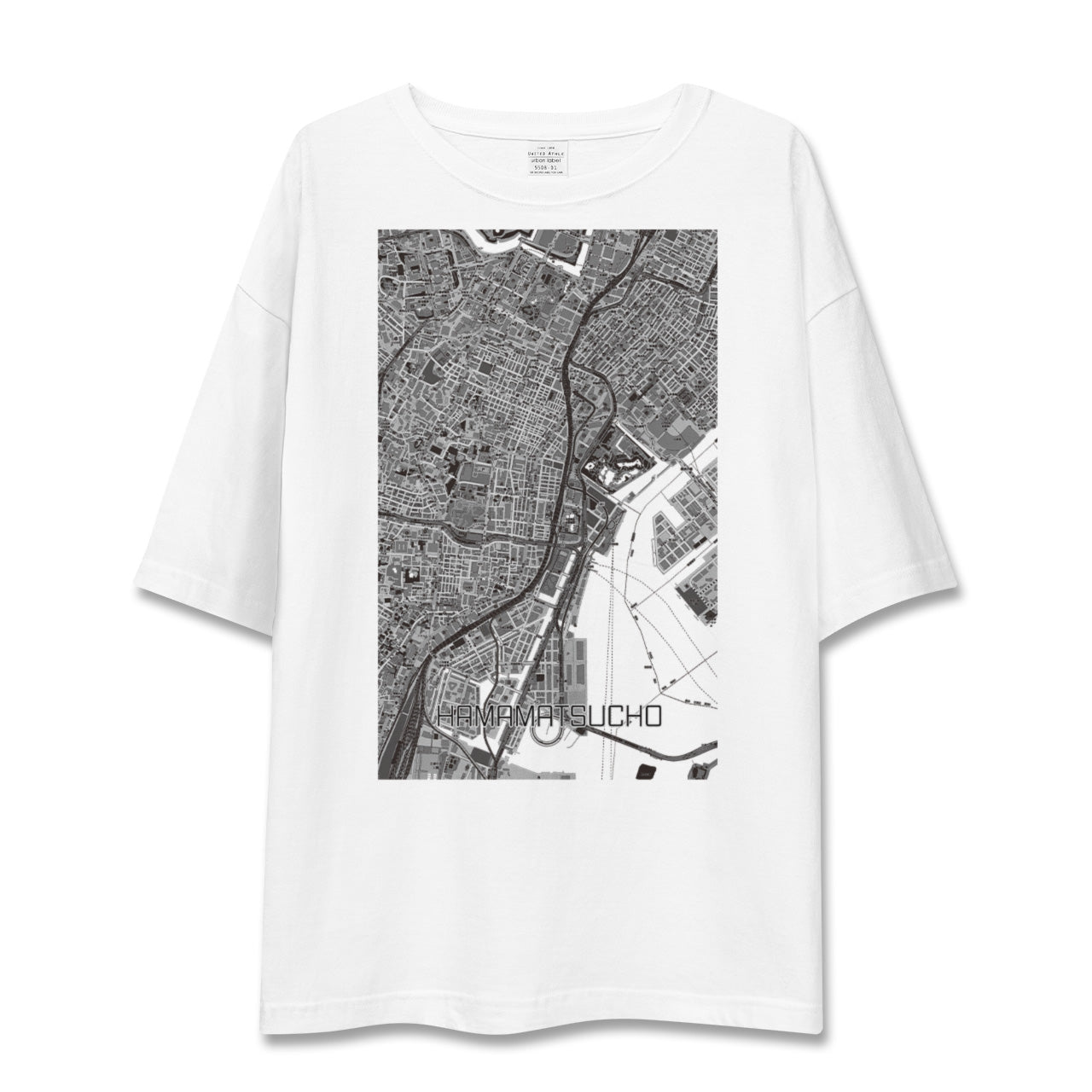【浜松町(東京都)】地図柄ビッグシルエットTシャツ