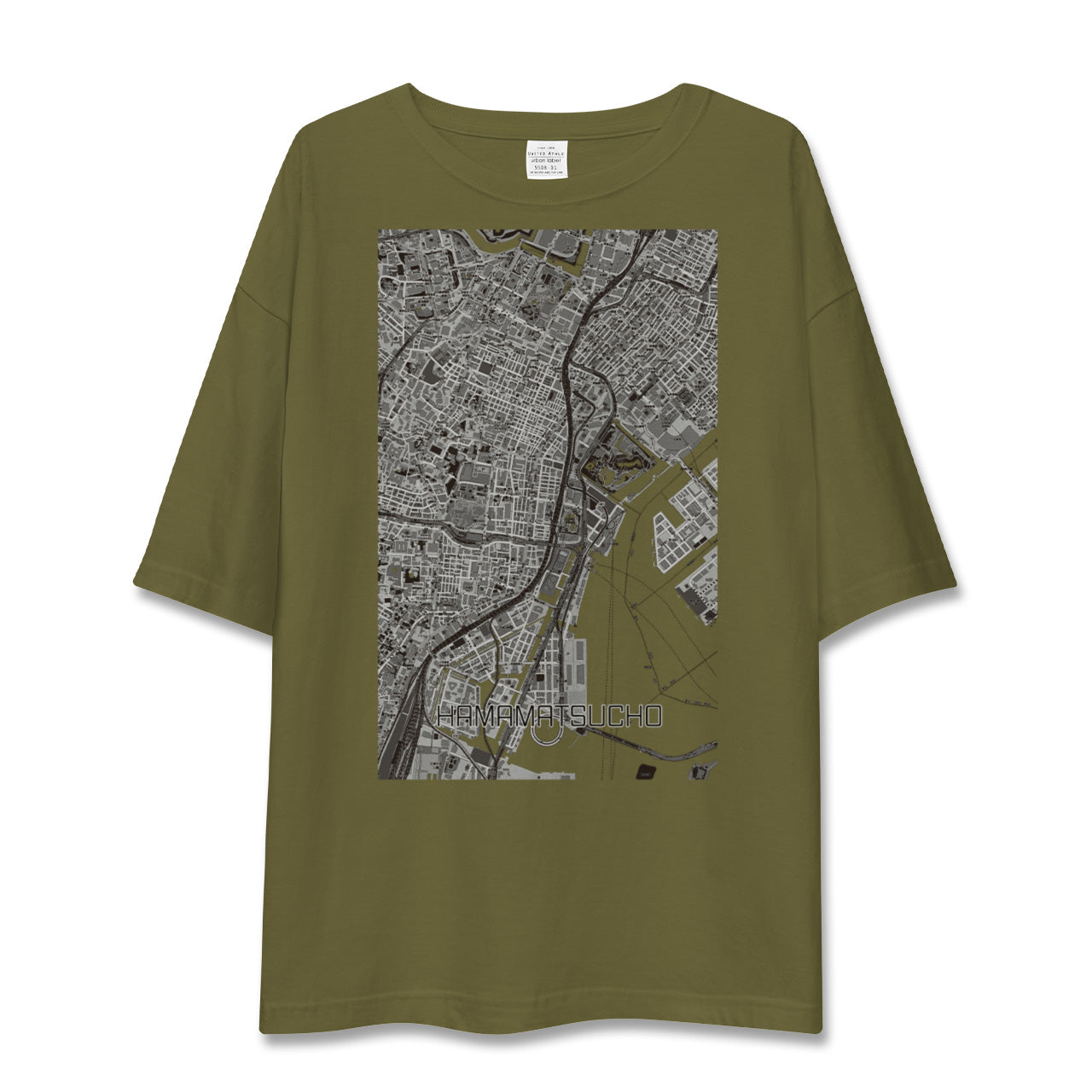 【浜松町(東京都)】地図柄ビッグシルエットTシャツ
