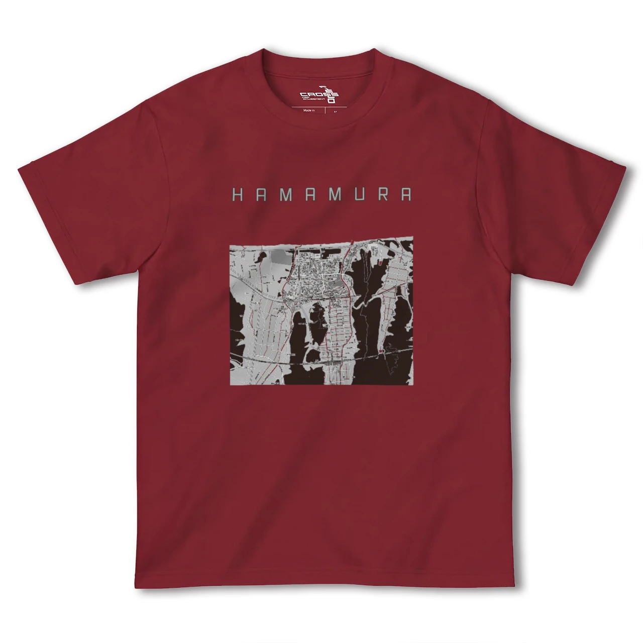 【浜村(鳥取県)】地図柄ヘビーウェイトTシャツ