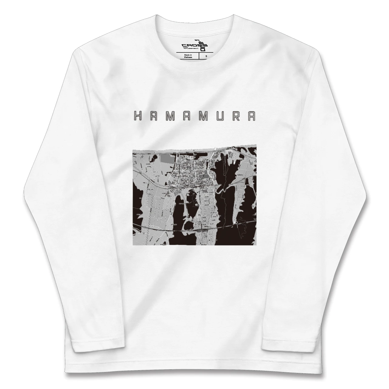 【浜村(鳥取県)】地図柄ロングスリーブTシャツ