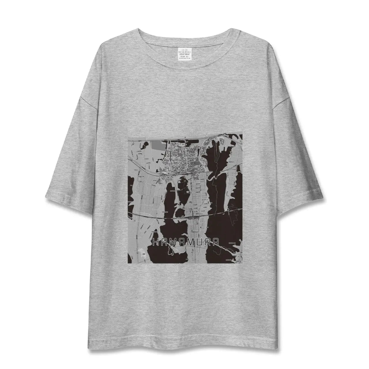 【浜村(鳥取県)】地図柄ビッグシルエットTシャツ