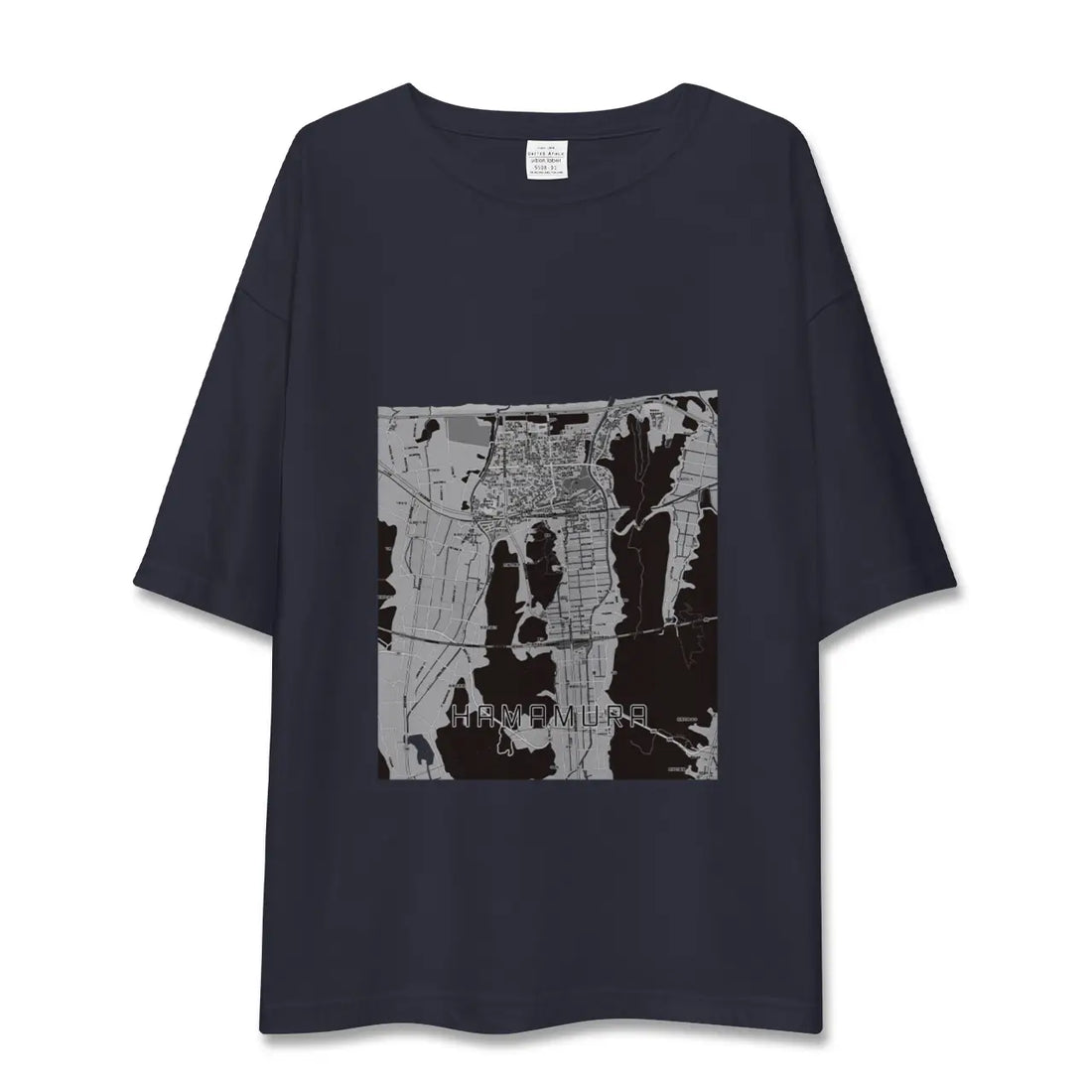 【浜村(鳥取県)】地図柄ビッグシルエットTシャツ