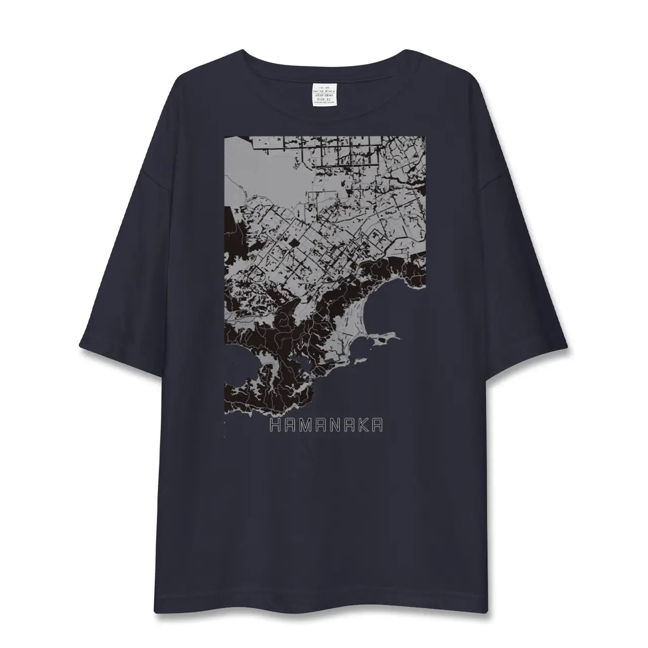 【浜中(北海道)】地図柄ビッグシルエットTシャツ