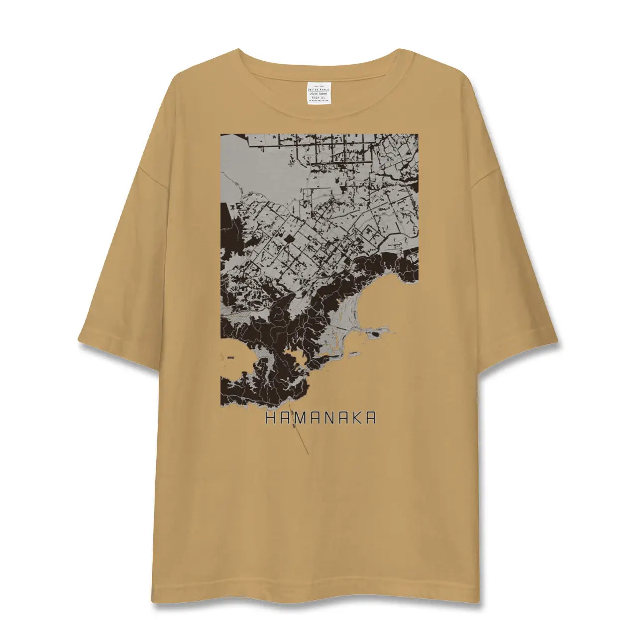 【浜中(北海道)】地図柄ビッグシルエットTシャツ