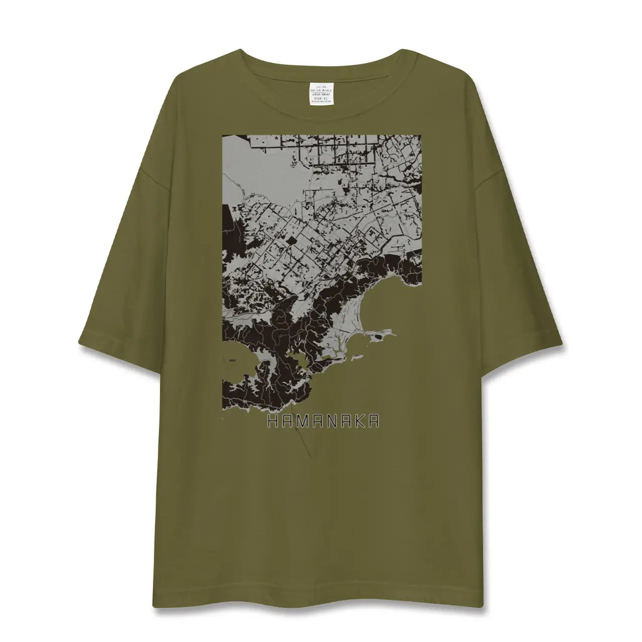 【浜中(北海道)】地図柄ビッグシルエットTシャツ