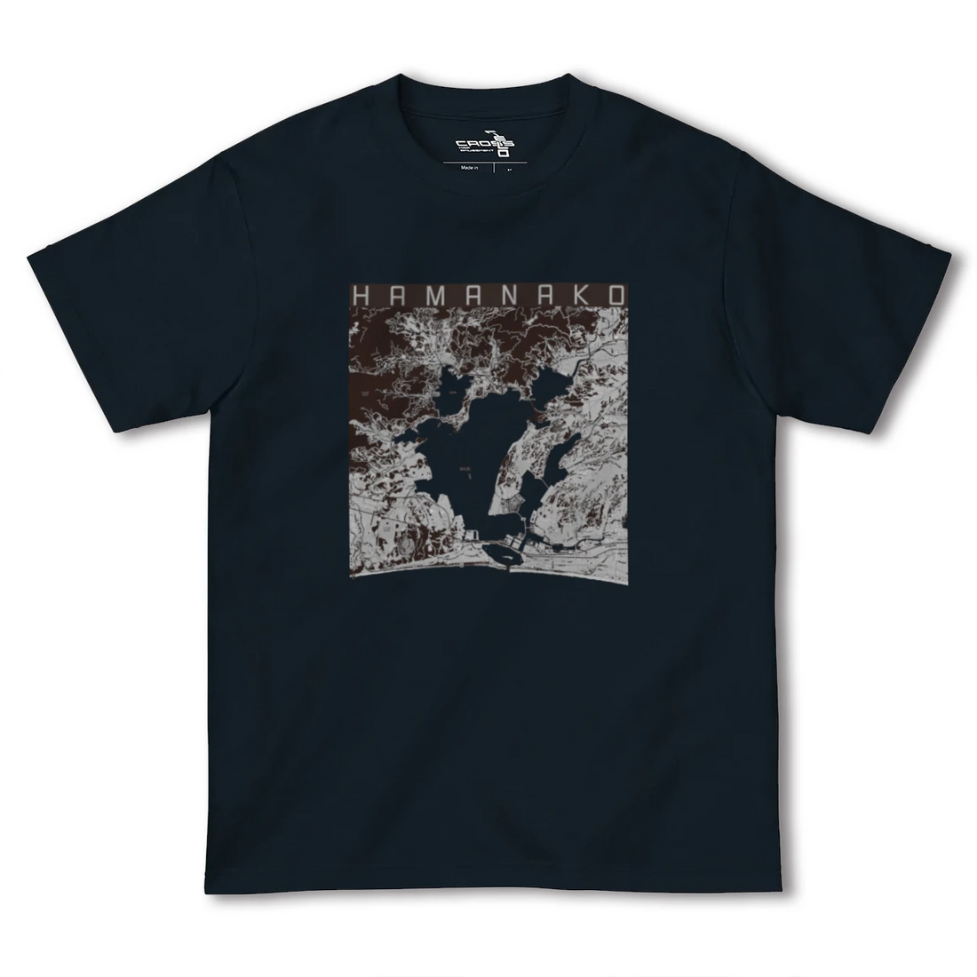 【浜名湖(静岡県)】地図柄ヘビーウェイトTシャツ