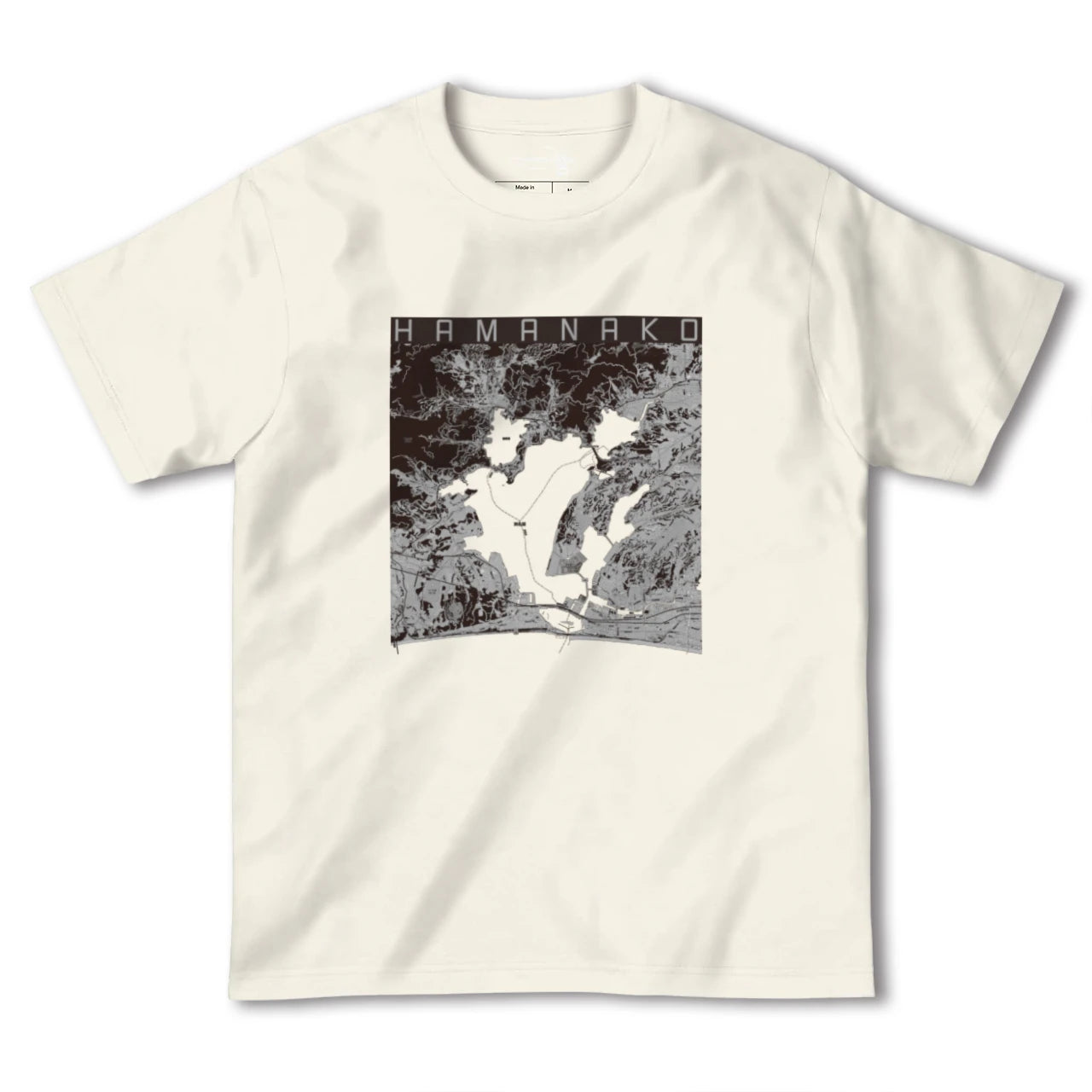 【浜名湖(静岡県)】地図柄ヘビーウェイトTシャツ