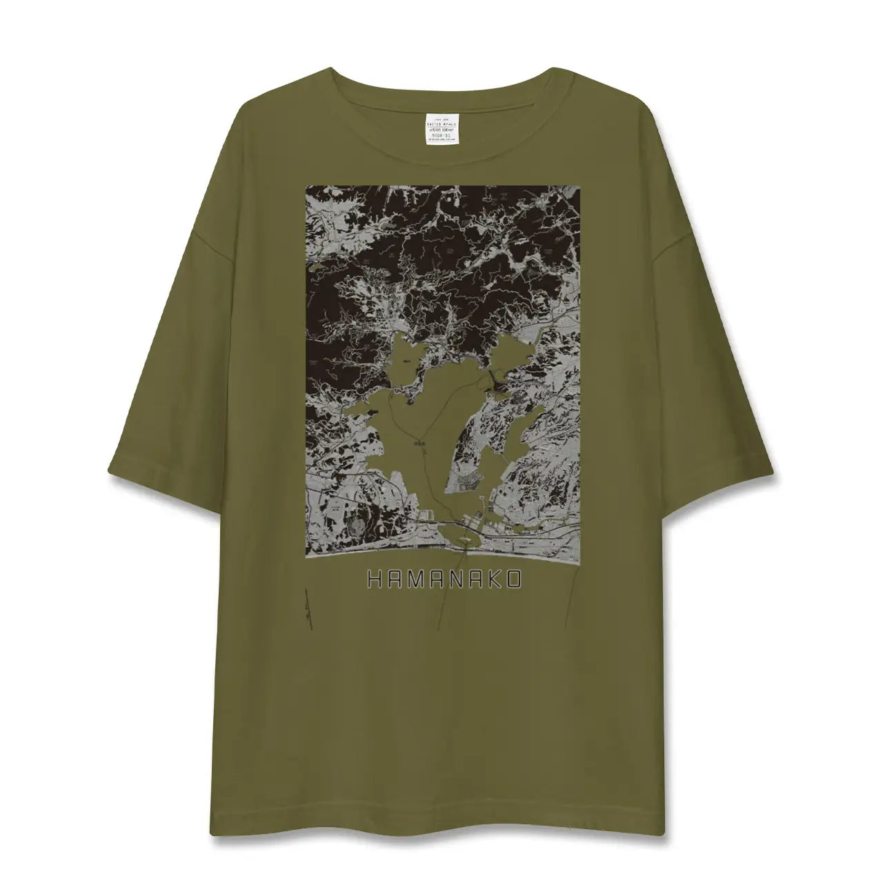 【浜名湖(静岡県)】地図柄ビッグシルエットTシャツ