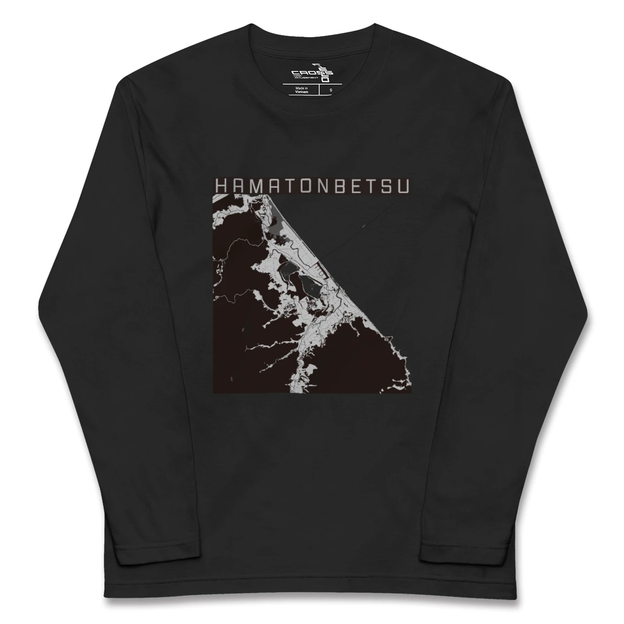 【浜頓別(北海道)】地図柄ロングスリーブTシャツ