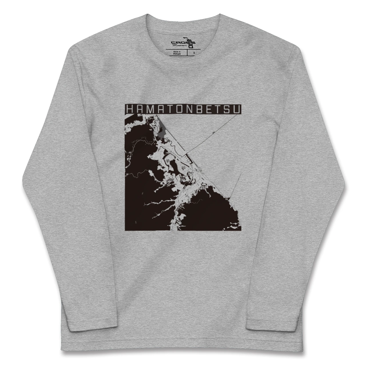 【浜頓別(北海道)】地図柄ロングスリーブTシャツ