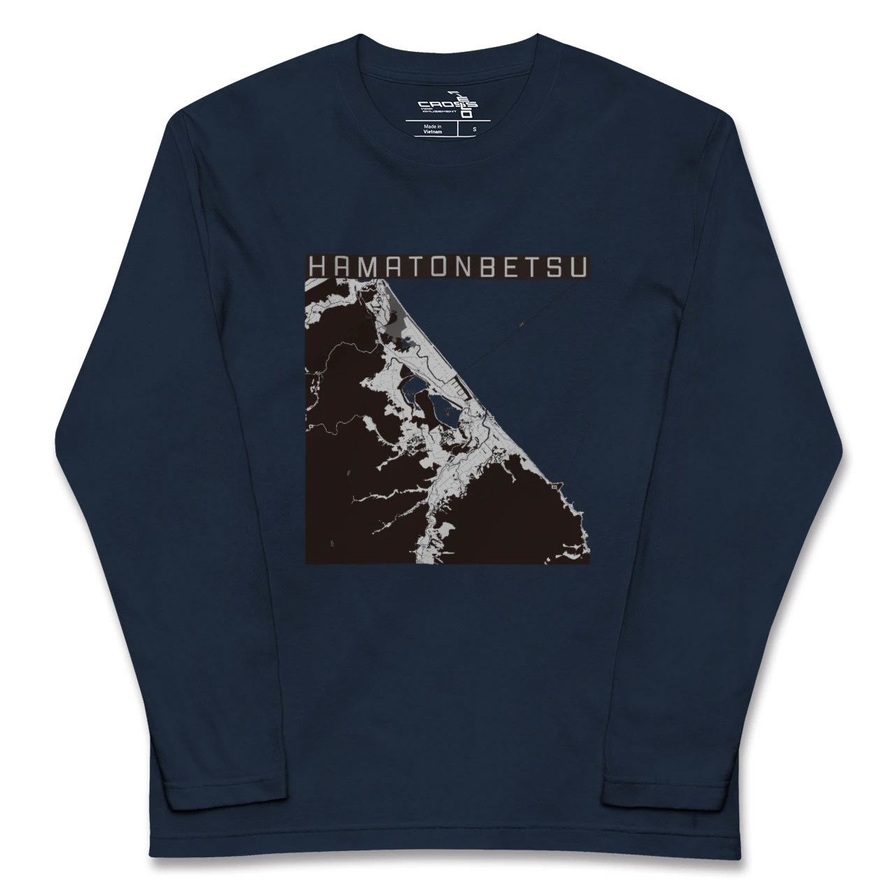 【浜頓別(北海道)】地図柄ロングスリーブTシャツ