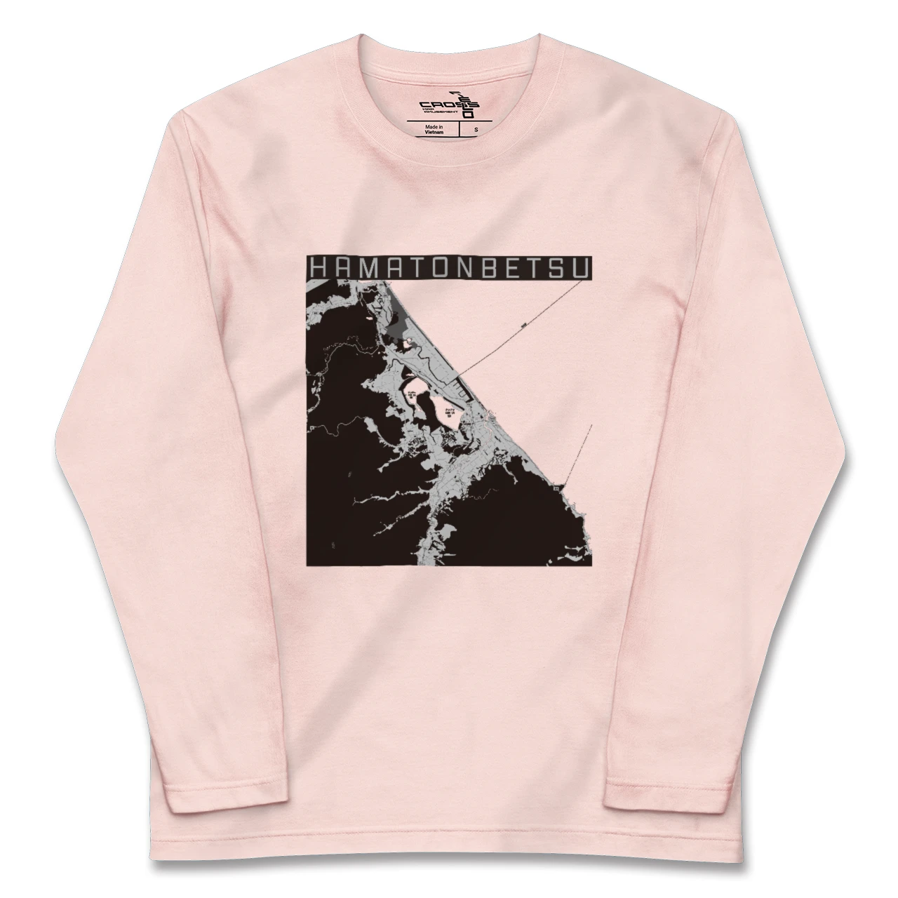 【浜頓別(北海道)】地図柄ロングスリーブTシャツ
