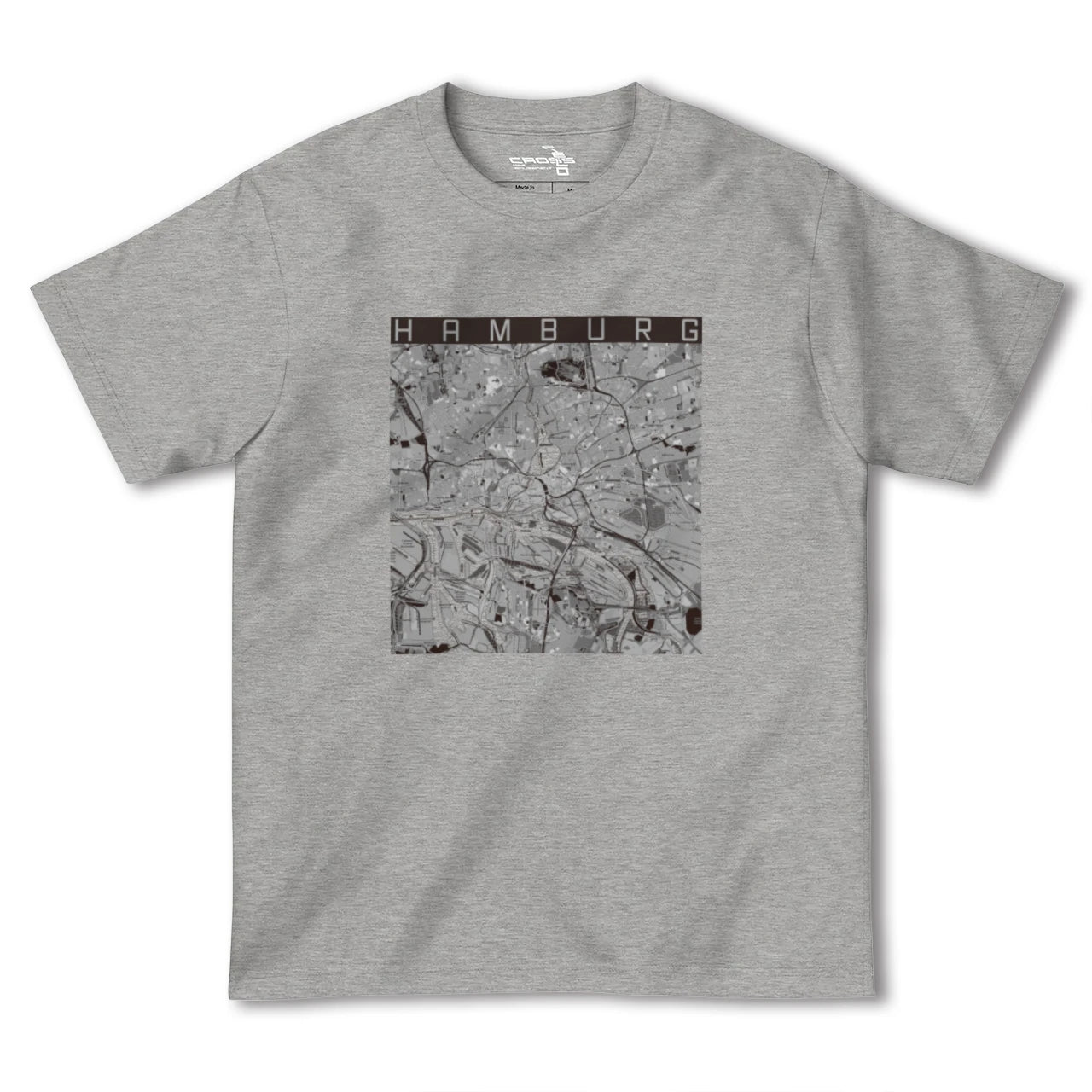 【ハンブルク(ドイツ)】地図柄ヘビーウェイトTシャツ