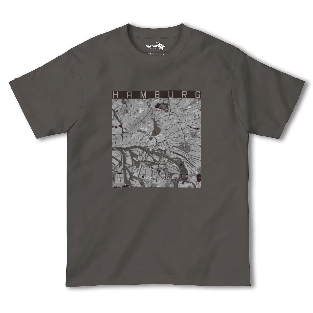 【ハンブルク(ドイツ)】地図柄ヘビーウェイトTシャツ