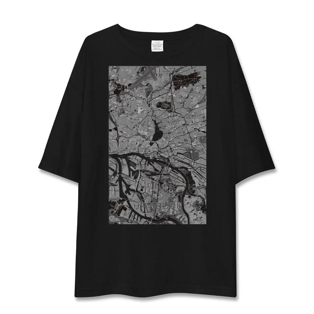 【ハンブルク(ドイツ)】地図柄ビッグシルエットTシャツ