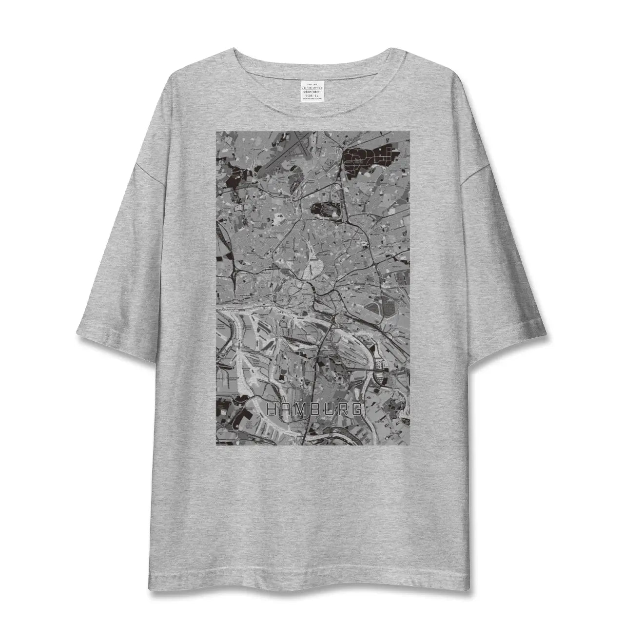 【ハンブルク(ドイツ)】地図柄ビッグシルエットTシャツ