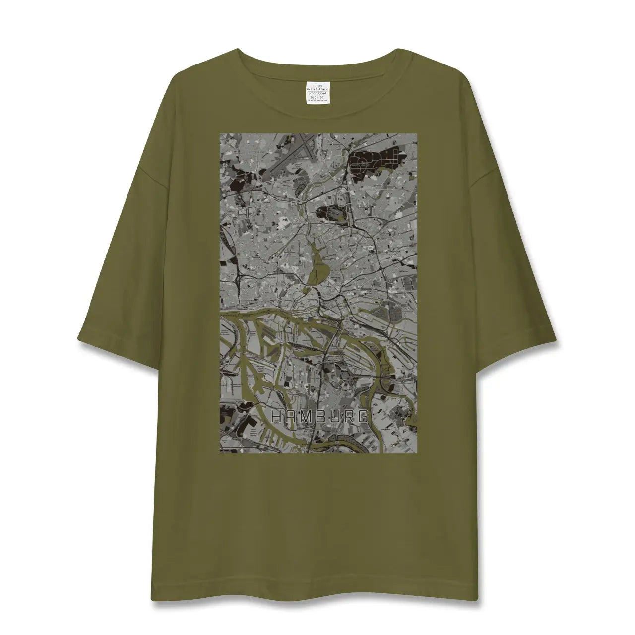 【ハンブルク(ドイツ)】地図柄ビッグシルエットTシャツ