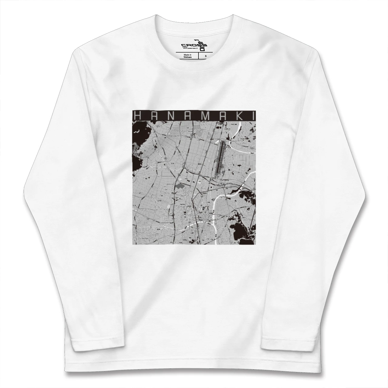 【花巻(岩手県)】地図柄ロングスリーブTシャツ