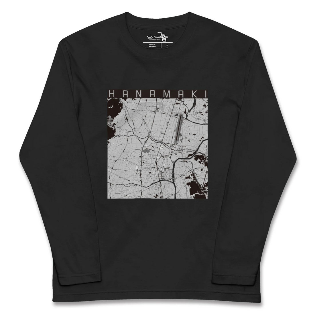 【花巻(岩手県)】地図柄ロングスリーブTシャツ