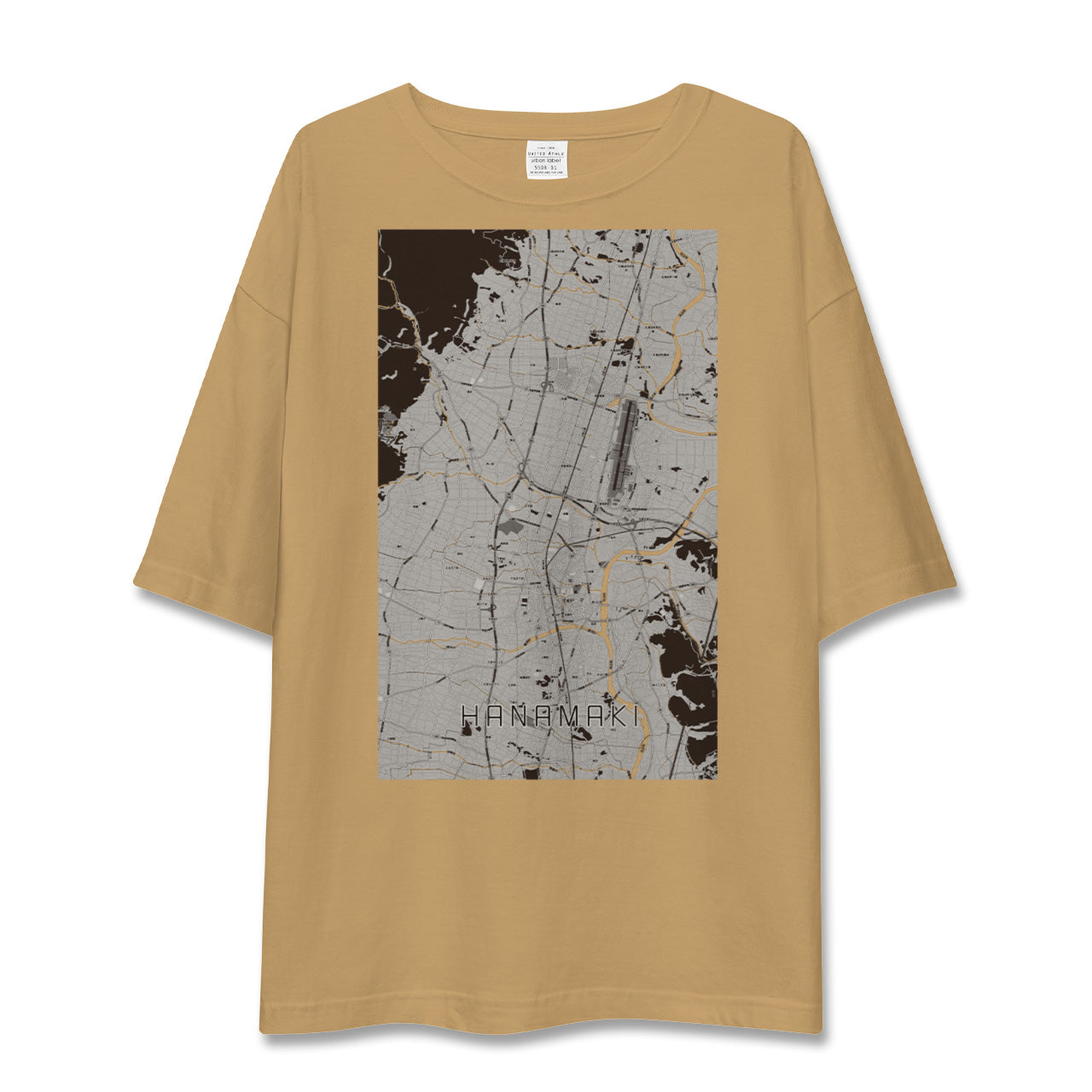 【花巻(岩手県)】地図柄ビッグシルエットTシャツ