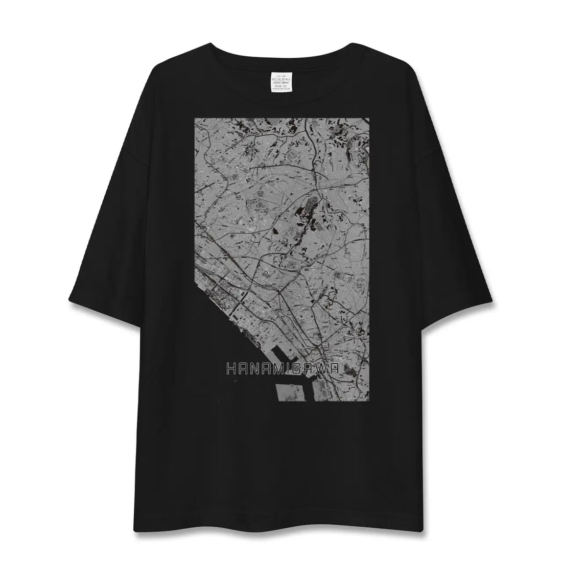 【花見川(千葉県)】地図柄ビッグシルエットTシャツ