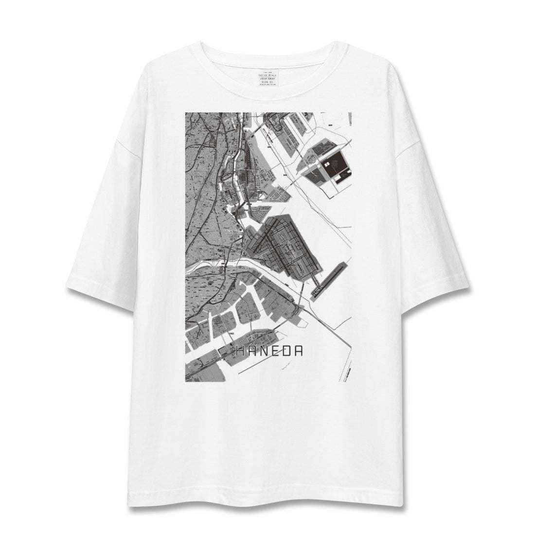 【羽田(東京都)】地図柄ビッグシルエットTシャツ