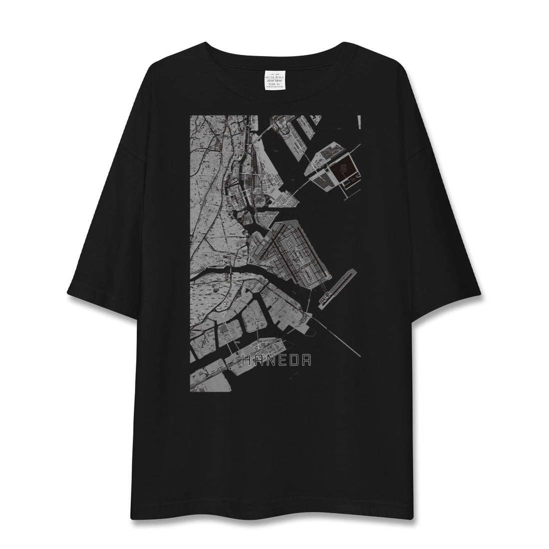 【羽田(東京都)】地図柄ビッグシルエットTシャツ
