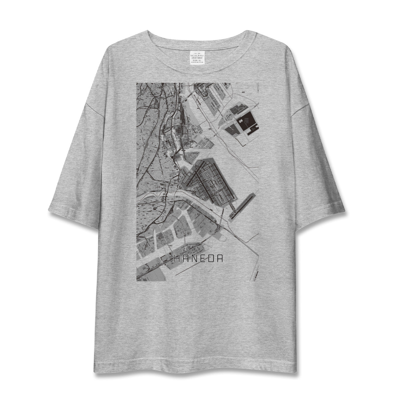 【羽田(東京都)】地図柄ビッグシルエットTシャツ