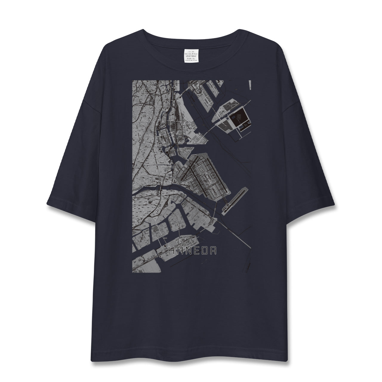 【羽田(東京都)】地図柄ビッグシルエットTシャツ