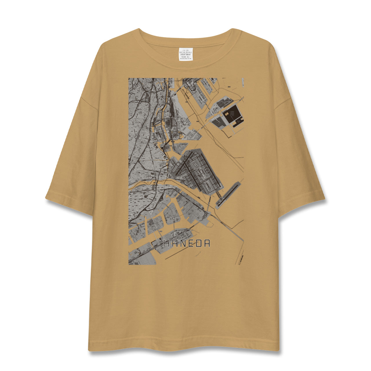 【羽田(東京都)】地図柄ビッグシルエットTシャツ